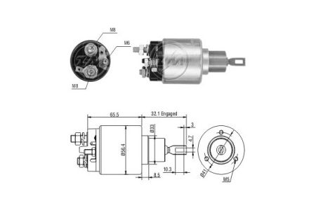 ZM973 ZM Реле втягуюче стартера
