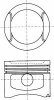87-501807-10 Nural Поршень двигателя VAG 83,01 2,8 AAH (пр-во NURAL)