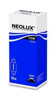 N239 NEOLUX Лампа софітна допоможе. освітлення C5W 12V 5W SV8.5-8 (вир-во Neolux)