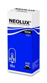 N501 NEOLUX Лампа допоміжн. освітлення W5W 12V 5W W2.1x9.5d (вир-во Neolux)