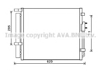 HY 5343D AVA Cooling Systems Конденсатор кондиционера HYUNDAI Santa Fe III (пр-во AVA)