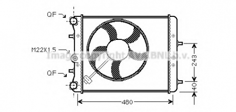 SAA 2013 AVA Cooling Systems Радиатор охлаждения двигателя FABIA/POLO4 MT -AC 01- (Ava)