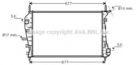 FDA2376 AVA Cooling Systems Радіатор охлаждения двигателя Ford Mondeo III (01-07) 2,20d 2,2d 2,5i (FDA2376)