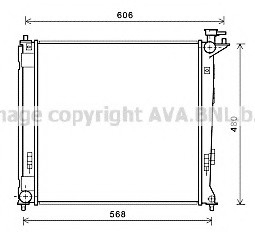 HY 2284 AVA Cooling Systems Охолодження радіатора iX35 1.7 CRDi Man. 09/10- (Ava)