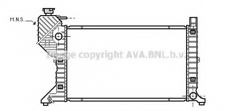 MSA 2183 AVA Cooling Systems Радиатор охлаждения двигателя MB Sprinter I 2,9d 96>00 MT AC-