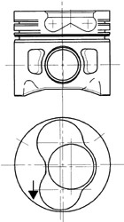 99742700 Kolbenschmidt  Поршень, комплект VW Transporter,LT 28-35-46 2,5TD 1-2 циліндри