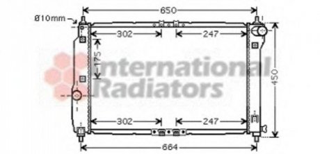 81002067 Van Wezel Радиатор охлаждения CHEVROLET AVEO (T250, T255) (05-) 1.4 i 16V (пр-во Van Wezel)