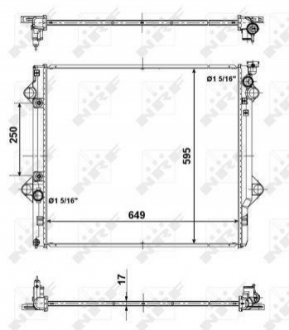 56104 NRF Радиатор охлаждения двигателя Toyota 4 Runner 2.7 Ltr, 4 Cyl (AT) (пр-во NRF)