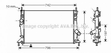 FDA2370 AVA Cooling Systems Радиатор охлаждения двигателя Focus C-Max 1.6 TDCi * 10/03- (AVA)