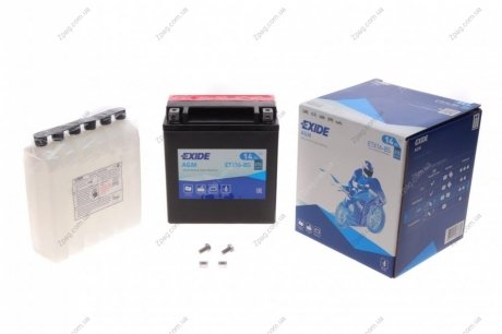 ETX16-BS Exide Акумулятор 14Ah-12v Exide (ETX16-BS) (150х87х161) L, EN215