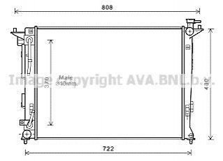 HY2283 AVA Cooling Systems Радиатор охлаждения HYUNDAI ix35/ KIA SPORTAGE AT (пр-во AVA)