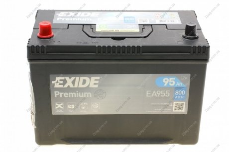 EA955 Exide Акумулятор 95Ah-12v Exide PREMIUM (302х171х222), L, EN800 Азія