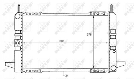 50111 NRF Радиатор охлаждения двигателя FORD Granada 85- (пр-во NRF)