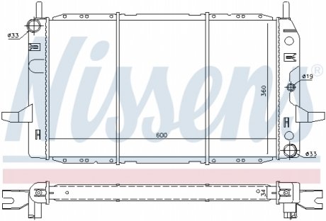 62224 Nissens Радиатор охлождения FORD SIERRA (87-) 2.0 (пр-во Nissens)