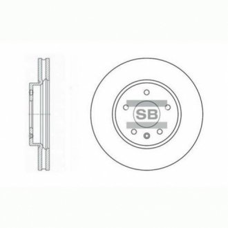 SD3019 Hi-Q  Диск тормозной DAEWOO WINSTORM передн. (пр-во SANGSIN)