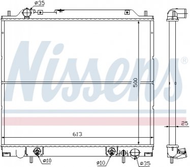 62855 Nissens Радиатор охлаждения MITSUBISHI L400 (пр-во Nissens)