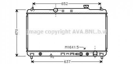 TO2236 AVA Cooling Systems Радіатор охолодження CAMRY 22i AT 96-01(вир-во AVA)