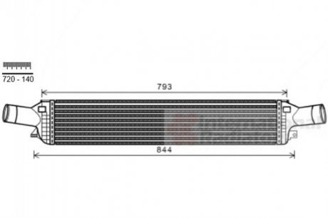 03004319 Van Wezel Интеркулер AUDI; PORSCHE (пр-во Van Wezel)