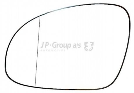 1189304570 JP Group  Вкладиш зовнішнього дзеркала  Golf V/VI/Passat B6 Лів.