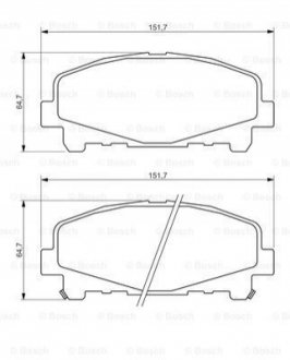 0 986 494 382 Bosch Комплект гальмівних колодок з 4 шт. дисків