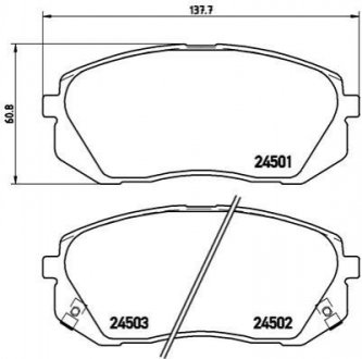 P30039 Brembo Тормозные колодки дисковые