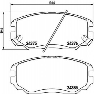 P30038 Brembo Тормозные колодки дисковые