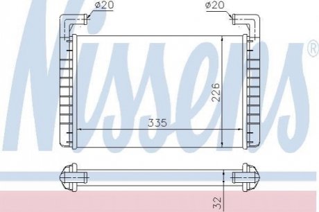 73371 Nissens Радиатор печки RVI MAGNUM