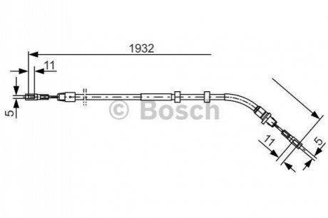 1 987 477 904 Bosch Трос ручного гальма