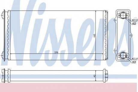 71301 Nissens Радиатор печки DAF