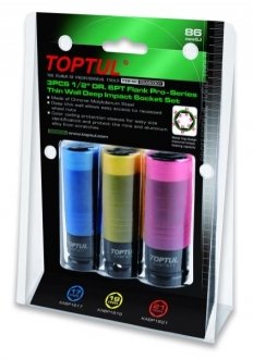 GDAS0301 Toptul Набір головок 1/2" для шиномонтажу 3од. Pro-Series GDAS0301(TOPTUL)