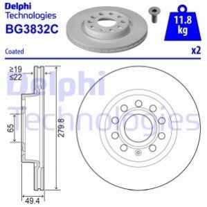 BG3832C DELPHI Диск гальмівний