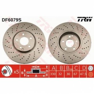 DF6079S TRW Тормозной диск