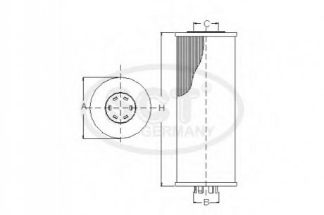 SH 4025 P SCT  Фильтр масляный VW Golf V / Golf Plus 1.4 TSI (07-09) (SH 4025 P) SCT