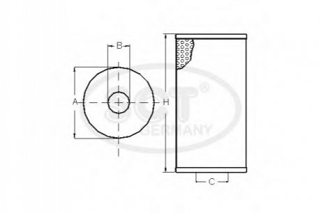 SH 425 L SCT  Фильтр масляный BMW 3 (E46) 318 d/td (01-05) (SH 425 L) SCT