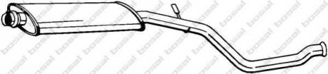 Глушник середня частина PEUGEOT 206 98-00 (281-609) BOSAL