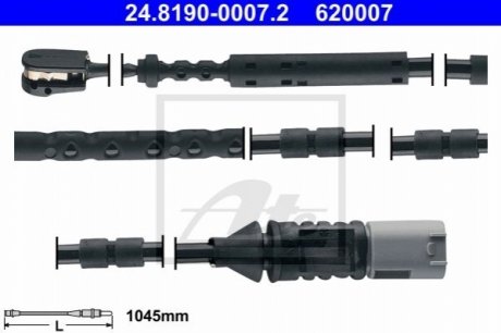 24.8190-0007.2 ATE Датчик зносу колодок гальмівних