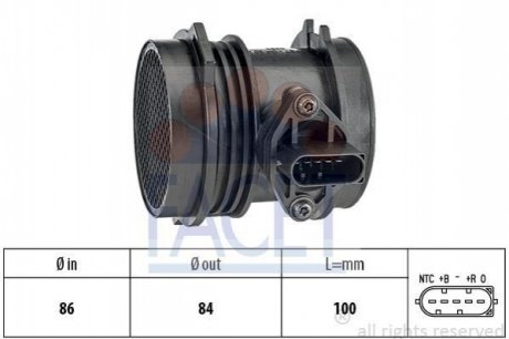 10.1064 Facet  Расходомер воздуха (5 конт.) MB C,E-class (W203/W211) 2.6-3.7 96-12 (10.1064) FACET