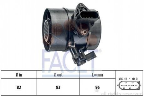 10.1354 Facet  Расходомер воздуха MB C,E-class (W203/W204/W211 2.1-3.2CDI 02-10 (10.1354) Facet