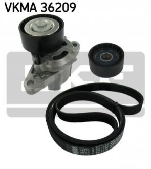 VKMA36209 SKF Ремень поликлиновой, комплект (ролики + ремень) (VKMA36209) SKF