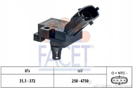 10.3248 Facet  Датчик давления наддува Volvo S60 ii d3 (12-15) (10.3248) FACET