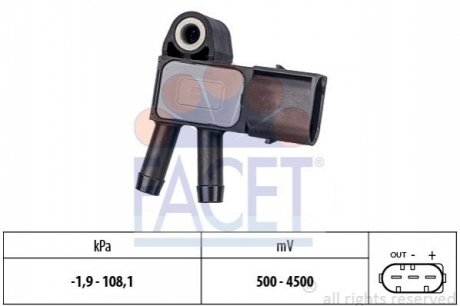 10.3294 Facet  Датчик давления выхлопных газов M646/651 06- (10.3294) FACET