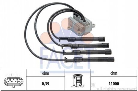 9.6319 Facet  Катушка зажигания SANDERO/LOGAN 1.2 16V 06- (9.6319) FACET