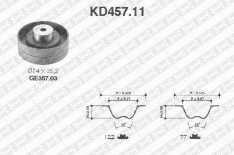 KD457.11 NTN SNR Роликовий модуль натягувача ременя (ролик, ремінь)