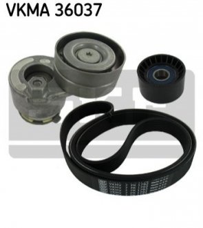 VKMA 36037 SKF Роликовий модуль натягувача ременя (ролик, ремень)