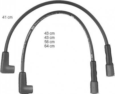 ZEF574 BERU Комплект кабелів високовольтних