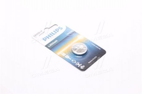 CR2032/01B PHILIPS Батарейка CR2032 - 3.0V coin 1-blister (20.0 x 3.2) - Lithium (вир-во Philips)