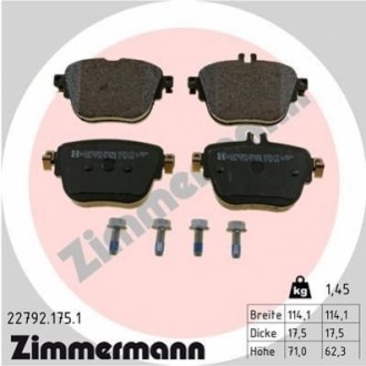 22792.175.1 Otto Zimmermann GmbH Колодки гальмівні дискові