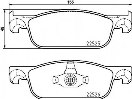 P68 065 Brembo Колодка торм. диск. DACIA LOGAN II 12- передн. (пр-во BREMBO)