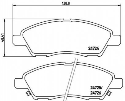 P56070 Brembo Колодки гальмівні дискові