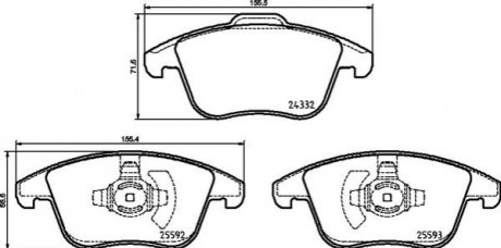 P 24 211 Brembo Колодки гальмівні дискові